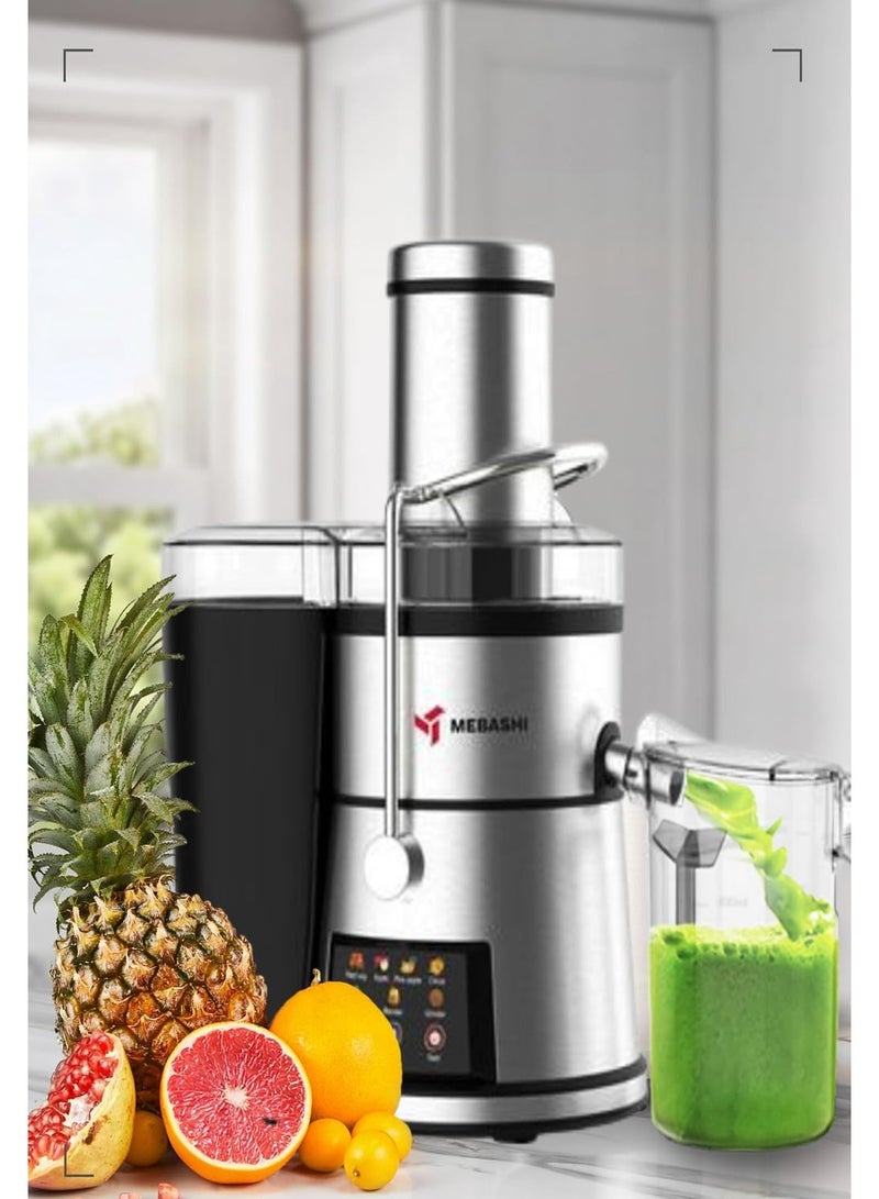 MEBASHI 4-in-1 Juicer Blender Set, 800W, 1.5L Capacity, Digital Control, Black and Steel (ME-JB2012) - Image 4