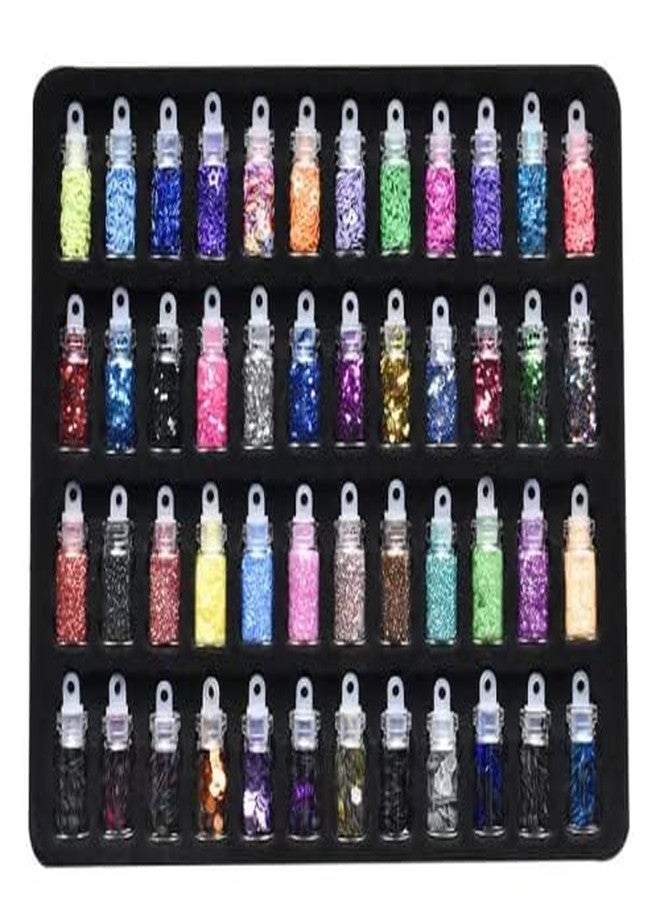 Talora 3D Nail Art Decoration Glitter Design Nail Accessories Mixed Shapes and Multicolor Shiny Nail Patch for Women and Girls - Image 1