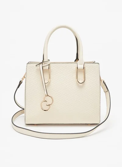 سيليست Women's Monogram Embossed Tote Bag with Detachable Strap