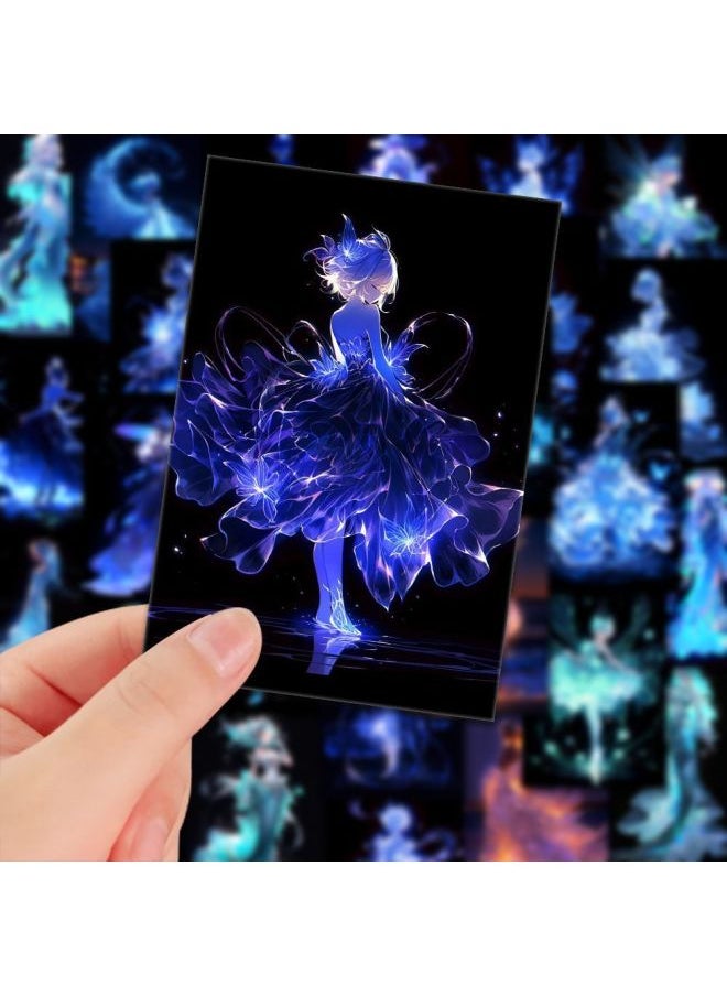 108 Luminous Girl Stickers Beautiful Healing Luminous Girl Stickers Decorative Diy Hand Account Phone Case Waterproof-Color:Luminous Girl Stickers-108 Sheets 2 Sets Of Repeats [value Sharing Pack]  - Image 4