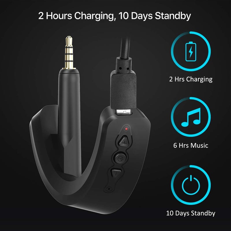 YOCOWOCO aptX Wireless Bluetooth 5.0 Adapter for Bose QuietComfort QC 15 with Mic/Volume Control, Black - Image 4