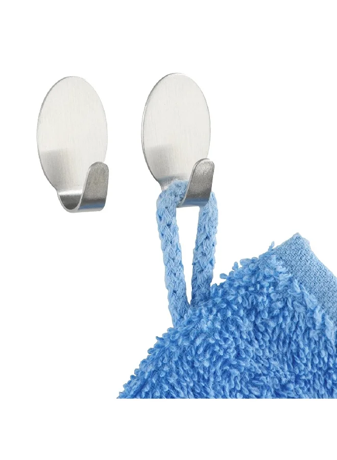 Wenko 4-Piece Easily Sticks Midget Matt Wall Hook Silver 1.778 x 15.24 x 9.144 cm 4476010100