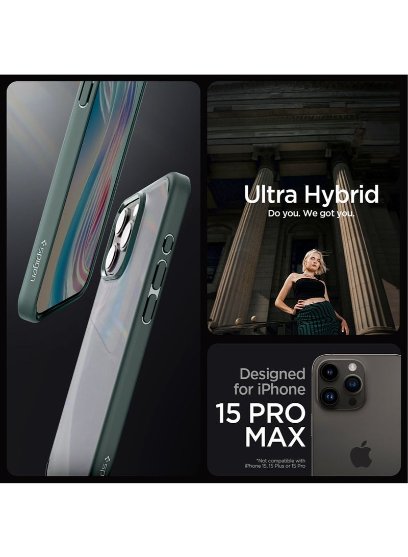 Spigen Ultra Hybrid for iPhone 15 Pro MAX Case Cover - Frost Green - Image 2