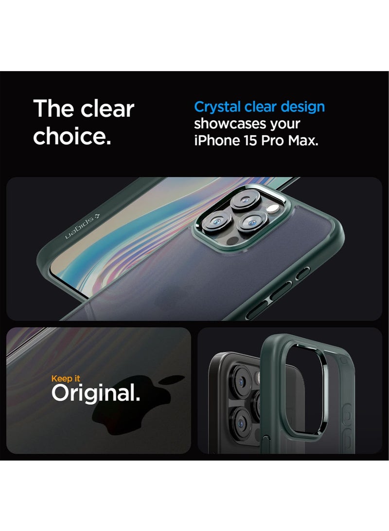 Spigen Ultra Hybrid for iPhone 15 Pro MAX Case Cover - Frost Green - Image 3