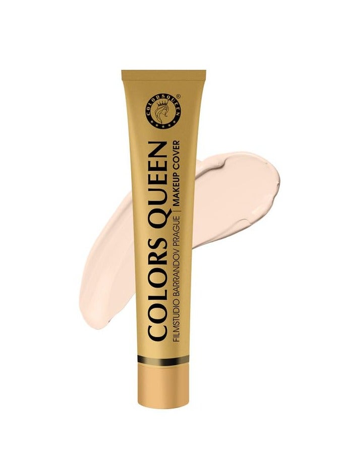 كولورز كوين كريم أساس بغطاء مكياج من فيلم ستوديو مع عامل حماية من الشمس SPF 30، تغطية كاملة مقاومة للماء، كريم أساس غير لامع يدوم طويلاً للوجه، تركيبة خفيفة الوزن مضادة للحساسية 207 - Image 1