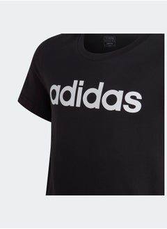 Adidas تي شيرت قطني بقصة ضيقة بشعار خطي من Essentials  - Image 5