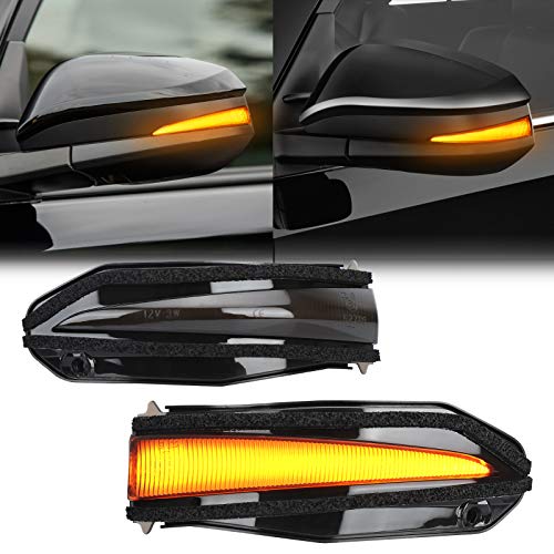 SUPAREE LED Side Mirror Turn Signal Lights, Sequential Dynamic Indicator Strip fit for 2014-2024 4Runner, 2014-2019 Highlander, 2013-2018 RAV4, 2015-2018 Noah-Smoked Lens - Image 1