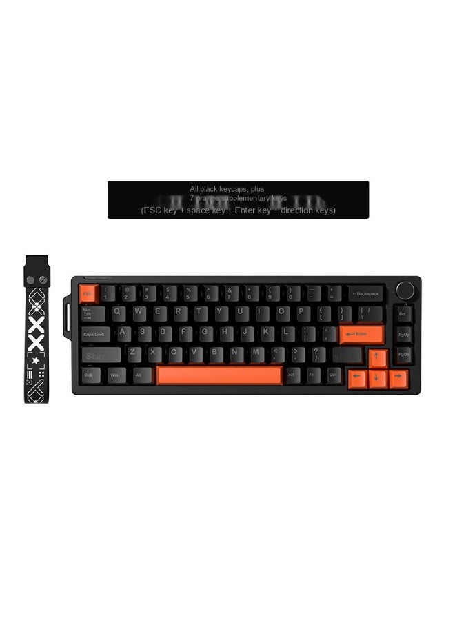 فوريكيوب V68 لوحة مفاتيح ميكانيكية سلكية مع إضاءة RGB وموسيقى ديناميكية