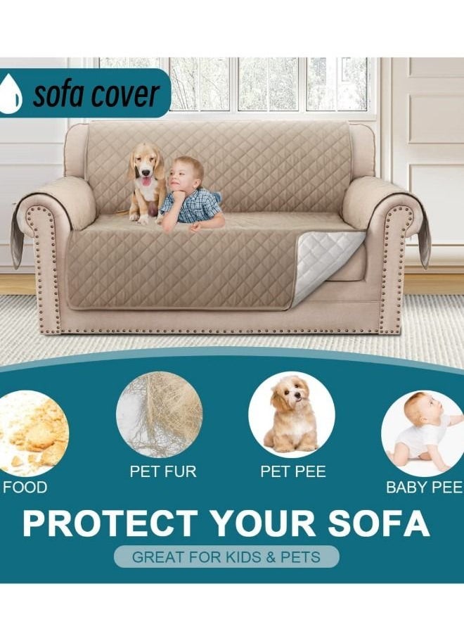 Generic - 1 Seat Sofa Slipcover,Couch Cover with Elastic Adjustable Strap Reversible Large Sofa Cover Furniture Protector Washable Couch Cover Furniture Protector for Kids Sofa Slipcover Home Decoration Great for Home with Pets - Image 1