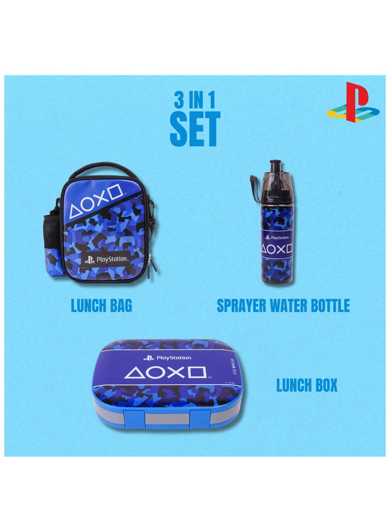 بلاي ستيشن شنطة غداء سوني بلايستيشن سماش 3 في 1 مع زجاجة ماء وعلبة غداء - Image 3