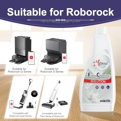Nukisa Gardenia Scent Floor Cleaning Solution Compatible With Roborock Robot Vacuum And Mop Cleaner， Deep Cleans For Multiple Hard Floors, Suitable With All Robot Vacuums With Mopping (2) - Image 2
