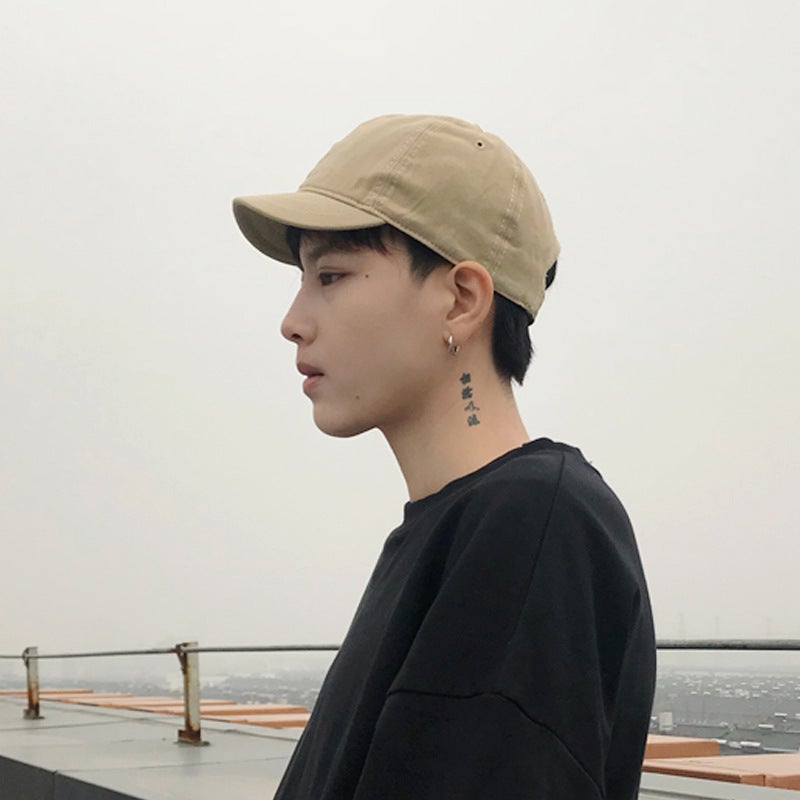 Unisex Baseball Cap Soft Brim Korean StyleLight Board Short Eave Khakis Light Board Short Eave Khakis