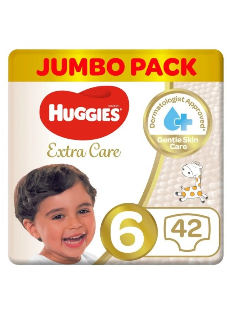 Huggies Size (6) Mega Pack 42 Diapers +15kg