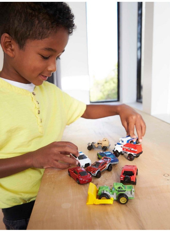 Matchbox 9-Pack Die-Cast 1:64 Scale Toy Cars, Construction or Garbage Trucks, Rescue Vehicles or Planes (Styles May Vary) - Image 2