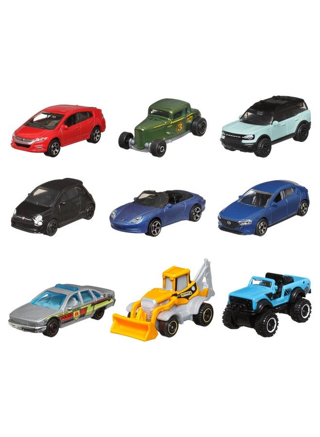 Matchbox 9-Pack Die-Cast 1:64 Scale Toy Cars, Construction or Garbage Trucks, Rescue Vehicles or Planes (Styles May Vary) - Image 5