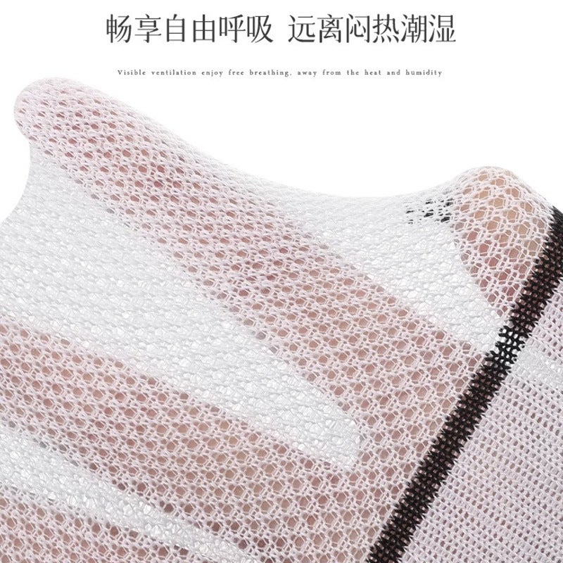 Generic Mens Socks Spring and Summer Short Socks Thin Running Socks Shallow Mouth Deodorant Sweat Absorbing Breathable Solid Color Sports Short Tube Mesh Black - Image 4