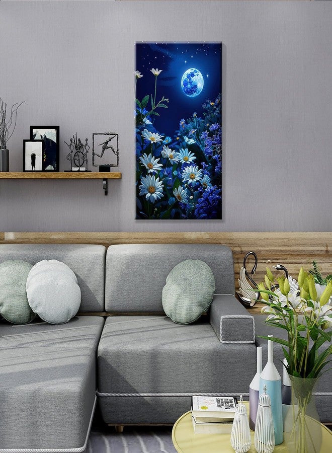 JOOZ Paint by Numbers Kit for Adults with Frame, Moon Paint by Number with Easel, DIY Starry Sky Flowers Paint by Numbers, Easy Adult Paint by Number Kits on Canvas for Home Wall Decor 8x12 Inch - Image 5