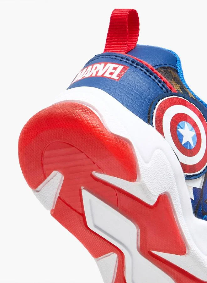 MARVEL BLUE Boys Avengers Print Hook & Loop Light-Up Sneakers for Men | Best Price UAE