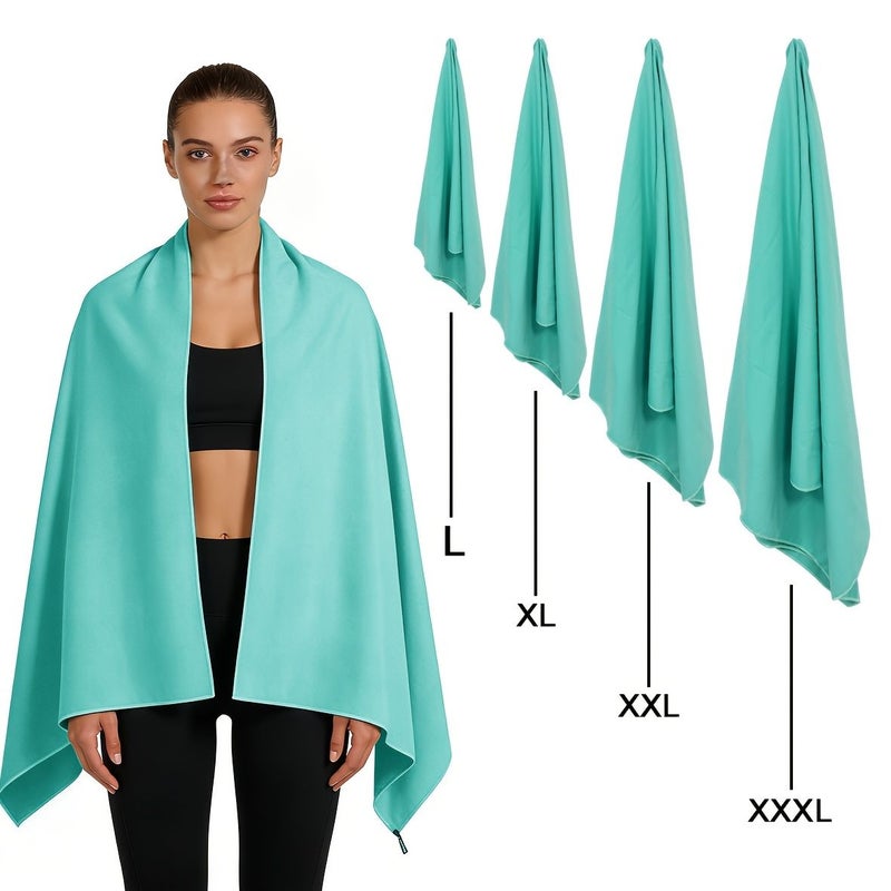 Purple Microfiber Beach Towel Quick Drying Lightweight 40x80cm - Image 5