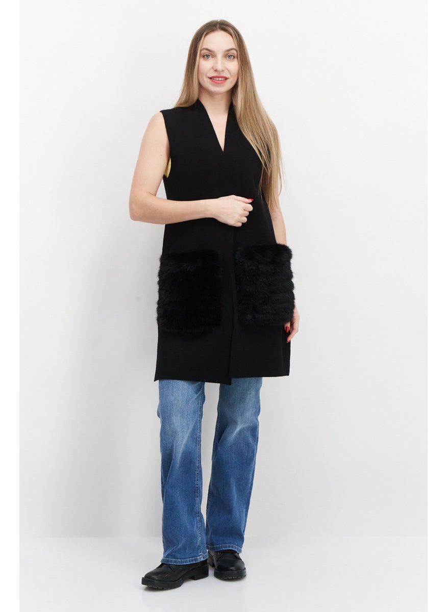 Women Split Neck Sleeveless Sweaters, Black - pzsku/ZA964F344272BDD5A0113Z/45/_/1726108999/a15c318b-ec52-439e-8857-e6cba1f42006