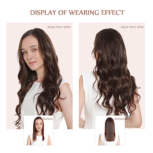 Sisily Clip in Hair Extensions Real Human Hair 22 inch 170g Dark Brown 100 Brazilian Remy Human Hair Clip in Extensions Soft Straight 7pcs Per Set with 16 Clips Double Weft - Image 3