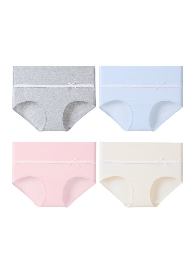 Yiershuang [10a Antibacterial Pure Cotton Crotch] Women's Underwear, Class A Baby Cotton High-waist Panties For Girls And Teenagers, Triangle Briefs