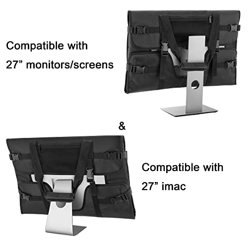 Trunab Travel Carrying Case for 27" LCD Screens and Monitors, With Padded Velvet Lining, Protective Monitor Bag Compatible With iMac* 27" and Accessories, Black (Patented Design) - Image 2