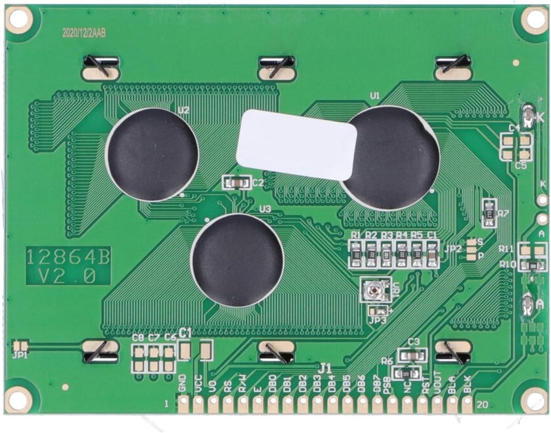 شاشة عرض زرقاء مع إضاءة خلفية 12864-5V، لوحة مودول LCD12864 لشاشات العرض LCD لرسم الرسومات والحروف الصينية - Image 4