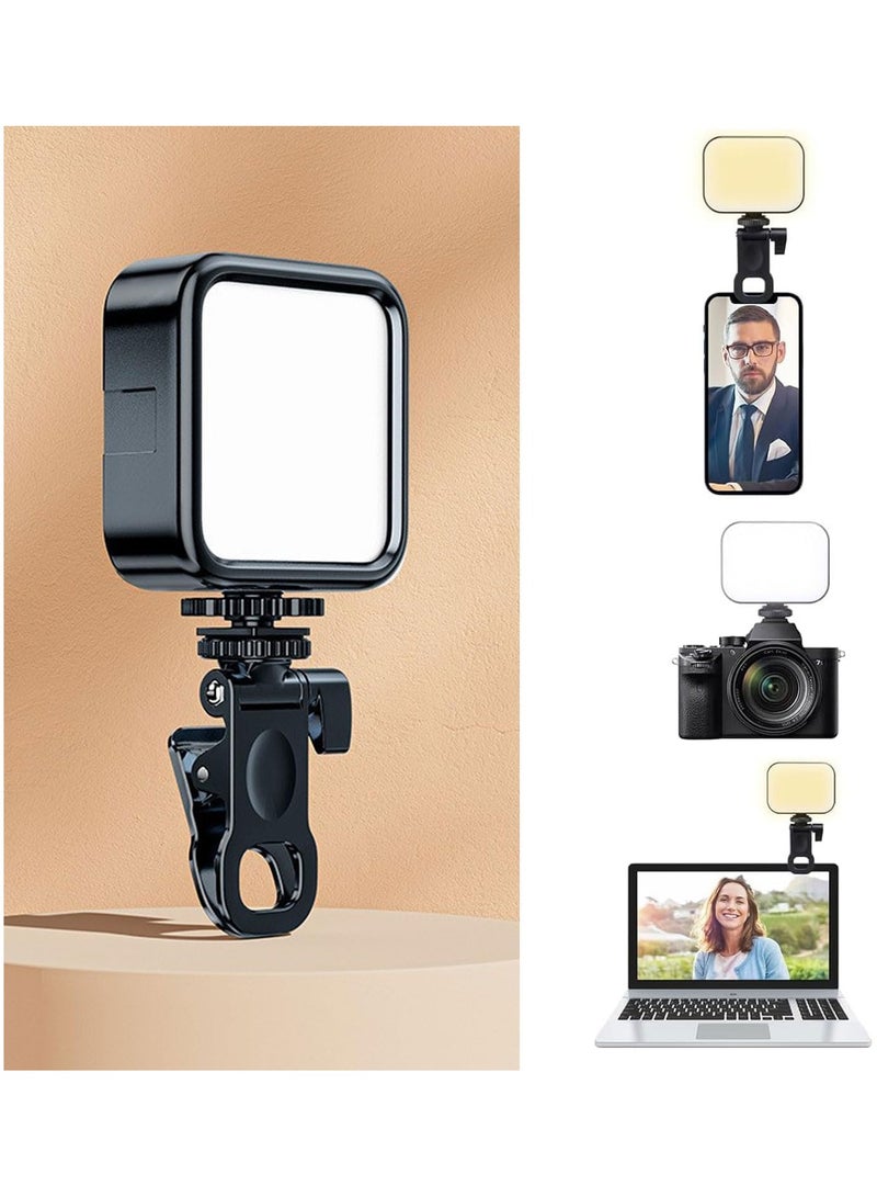 Rechargeable Clip-On LED Selfie Light – Portable Phone, Laptop & Tablet Fill Light with 3 Modes and Adjustable Color Temperature 3000-5500K - Image 1