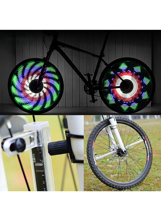 Generic - 64 LEDs Bicycle Wheel Lights High Resolution Bike Spoke Wheel Light Programmable Motor RGB Display Rechargeable Bicycle Wheel Hub Lamp - Image 1