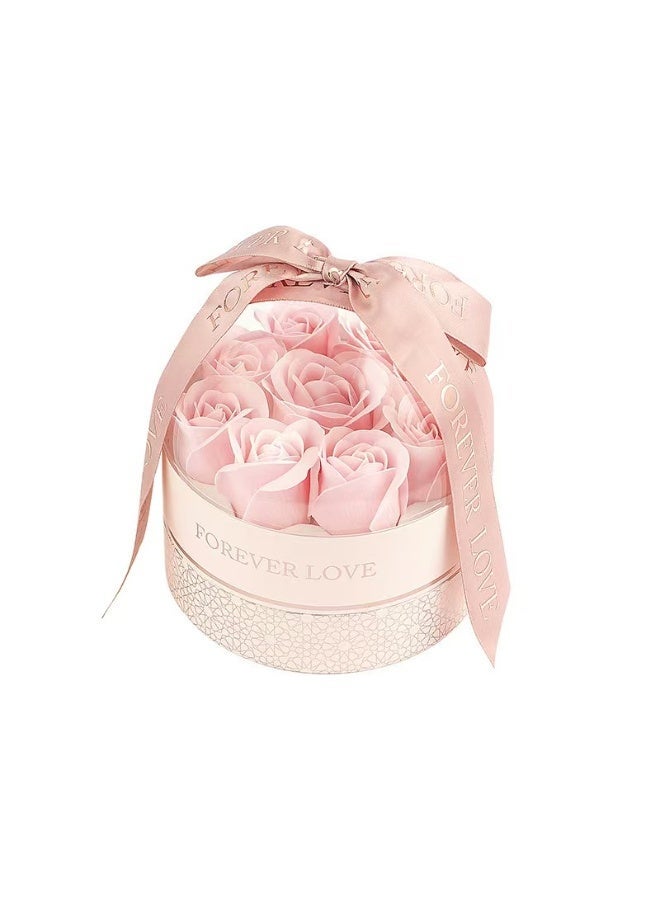 علبة هدية وردة مُحفوظة وردية وقلادة قلب مزدوج ذهبية —— هدية مثالية لأمك / زوجتك / بنتك في يوم الأم / الذكرى الزواجية / عيد الميلاد - Image 5