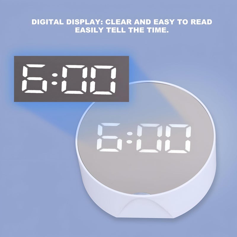 Digital Alarm Clock - Multifunctional LED timepiece with USB or battery power, displaying time, date, temperature, and vibrant colors for stylish room decor (option 2) - Image 3