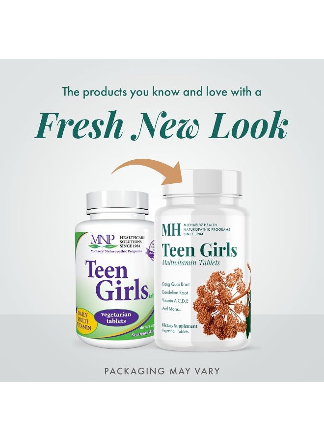 Michael's Health Naturopathic Programs Teen Girls Multivitamin - 60 Vegetarian Tablets - with B Complex Vitamins & Female Herbal Blend - Kosher - 30 Servings - Image 3