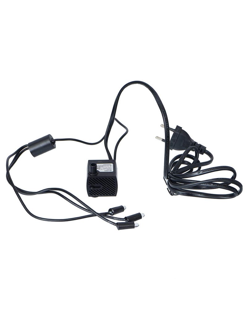 CHRONIKLE Water Flow Controller Pump or Motor with 3 LED Lights (Size: 5 x 5 x 5 CM | Color: Black | Weight: 250 gram) - Image 1