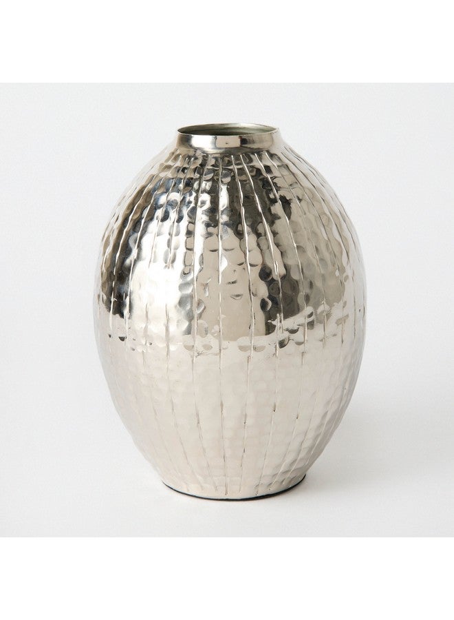 Home Box Arizona Aluminium Sparkle Ribbed Spindle Vase 15.5 x 15.5 x 19 cm - Image 5