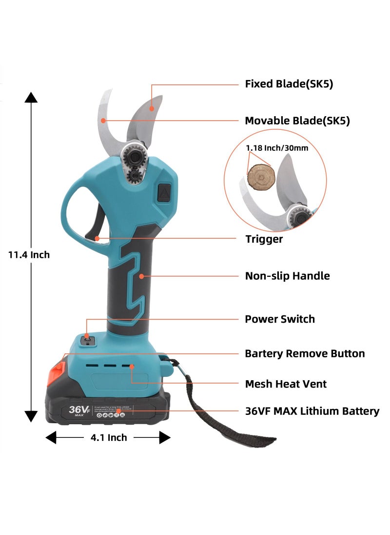 BONAI - Efficient 2 in1 Cordless Tool Set Electric Chainsaw and Pruning Shears with Twin Batteries for Woodwork Garden Fruit and Flower Pruning - Image 1