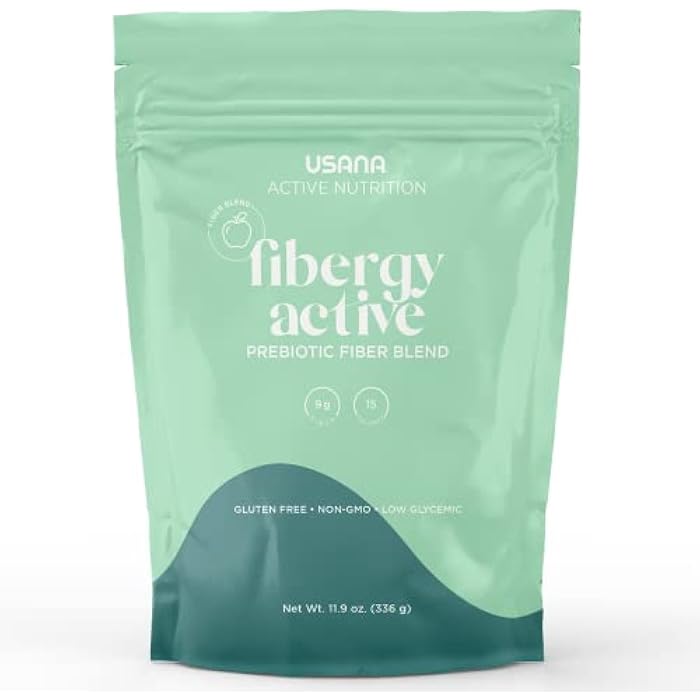 USANA Fibergy Active with Prebiotic Fiber for Gut Health – Non-GMO – Gluten Free – Low Glycemic – 336 Grams - 28 Servings - Image 1