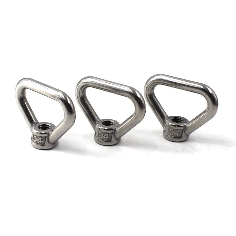 Flomore M14 Lifting Eye Nut Ring Triangle Shape Thread Eye Nut 304 Stainless Steel Nut Pack of 3 - Image 1