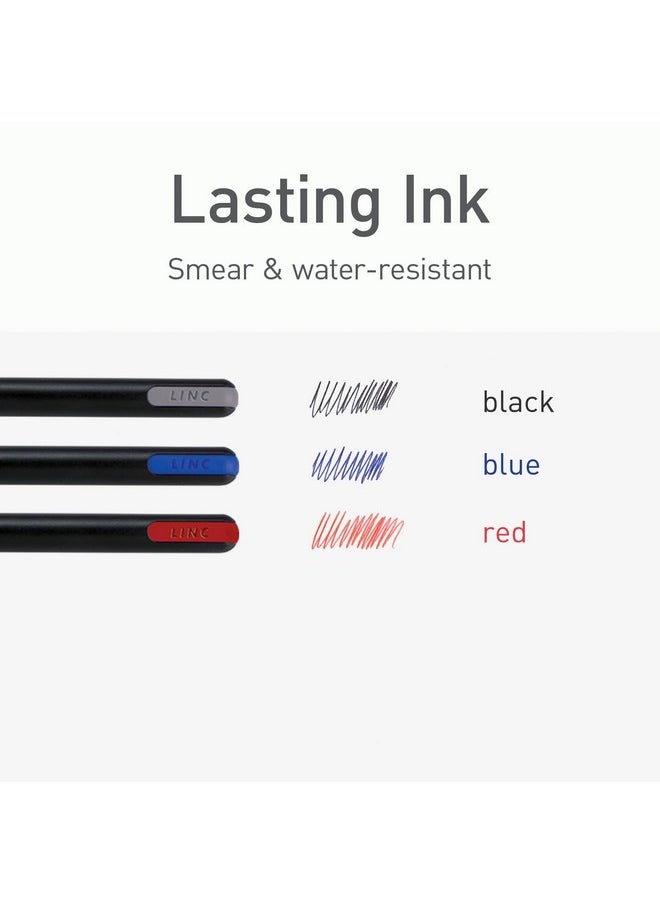 Pentonic Ballpoint Pens, 25 Count, Black, Red & Blue Colored Ink, 0.7 Mm Fine Point, Smooth Writing For Journaling & Note Taking (Pen12126)  - Image 4