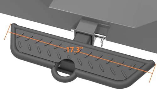 MY RUSTIC Hitch Step 2 Inch Receivers,Trailer Hitch Step for Truck,Tow,Tailgate,Pickup Truck,Hitch Bumper Guard (Black 17.3 inch) - Image 2