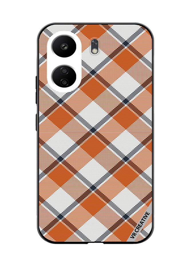 VR CREATIVE Protective Case Cover For Xiaomi Redmi 13C Check Texture Design Multicolour - Image 1