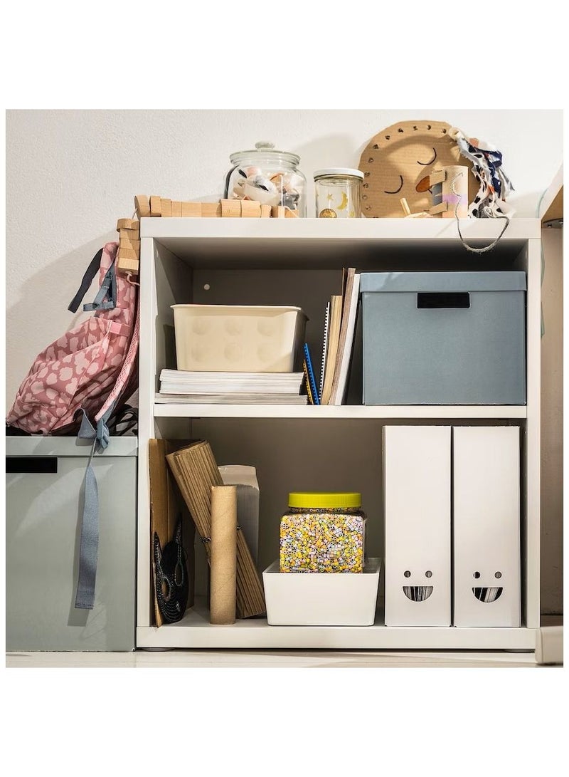 Generic Magazine File Storage 2 piece Storage Box To Organise Newspapers, Bills, Important Papers Suitable for Office, School, Home, Study Room White  - Image 3