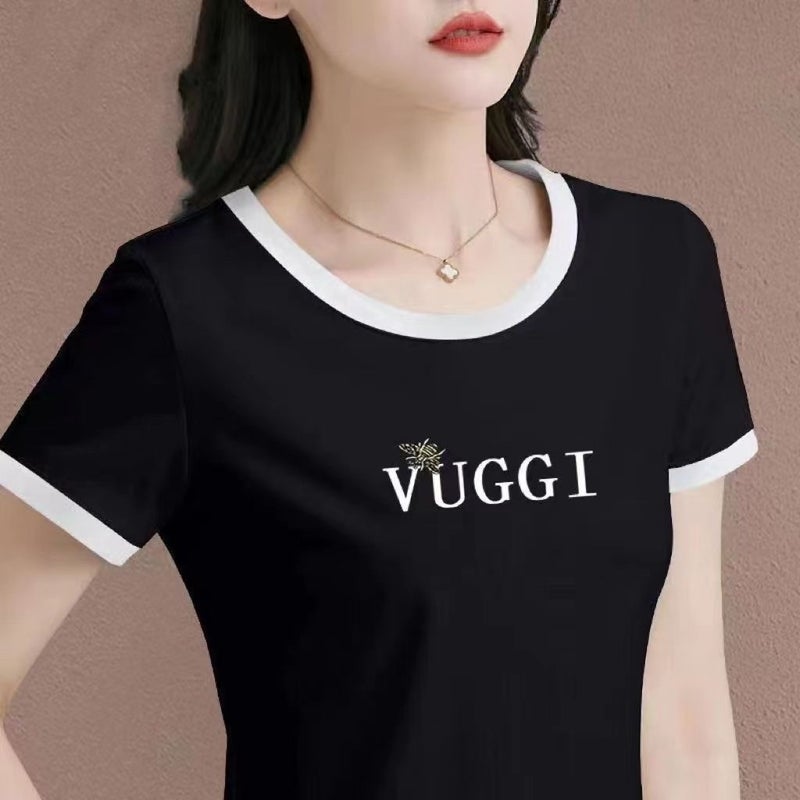 Short-Sleeved T-Shirt Women'S Western-Style All-Match Large Size Women'S Casual Sports Middle-Aged Mother Base Top - Image 4