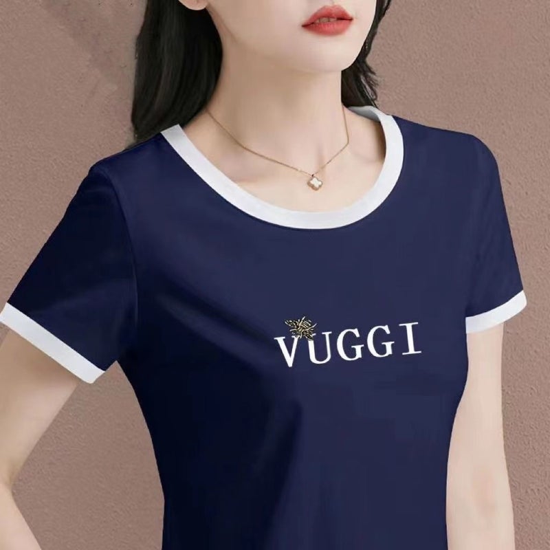Short-Sleeved T-Shirt Women'S Western-Style All-Match Large Size Women'S Casual Sports Middle-Aged Mother Base Top - Image 2