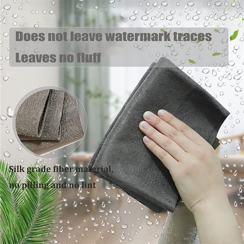 comfrt Thickened Magic Cleaning Cloth, Microfiber Cleaning Rags, All-Purpose Microfiber Towels, Thickened Magic Cleaning Cloth 10pcs, Streak Free Reusable (40*50cm, Gray 10pcs) - Image 5