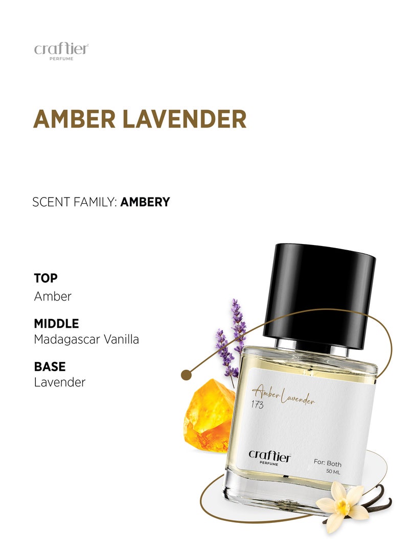 Craftier Perfume AMBER LAVENDER - Inspired of-STRONGER WITH YOU AMBER, Eau De Parfum for Men & Women - 50ml, Long Lasting Ambery Fragrance Upto 36 Hrs, Travel Size Unisex Perfume - Image 3