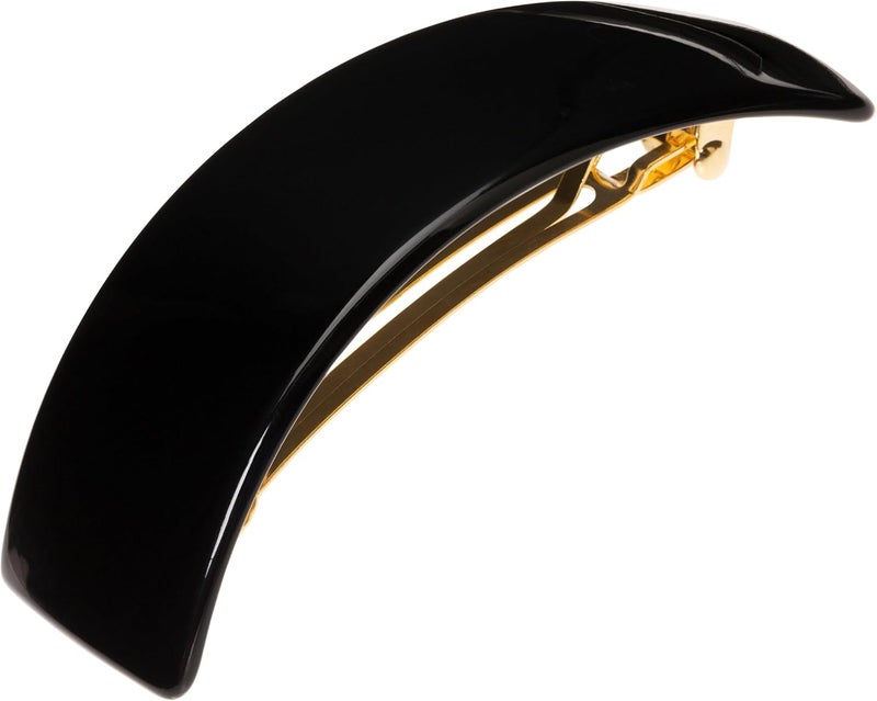 France Luxe Rectangle Volume Barrette - Elegant Black Hair Clip for Thick Hair - Image 1