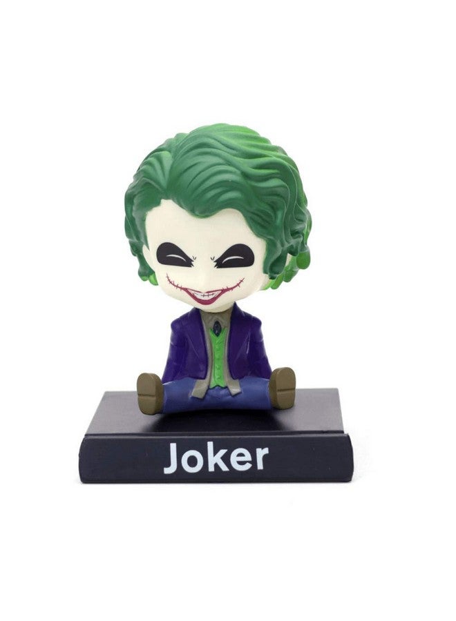 Awestuffs Awestuffs Phone Holder Bobblehead Action Figure for Car Dashboard, Office Desk & Study Table (Pack of 1) (Joker Laughing)  - Image 1