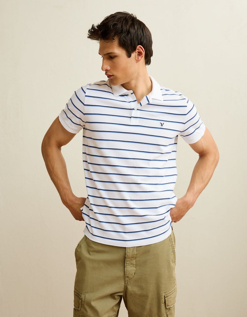 American Eagle AE Slim Fit Stretch Polo Shirt - Image 1