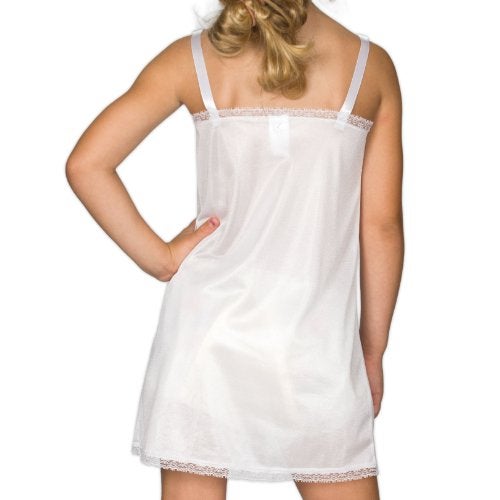 IC Collections I.C. Collections Little Girls White Simple Empire Waist Slip, 6 - Image 2